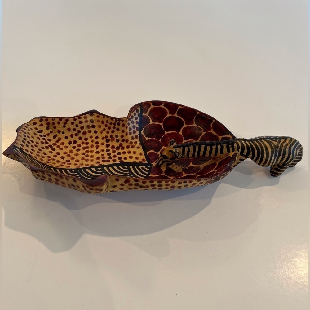 African Bowl with Zebra Drinking